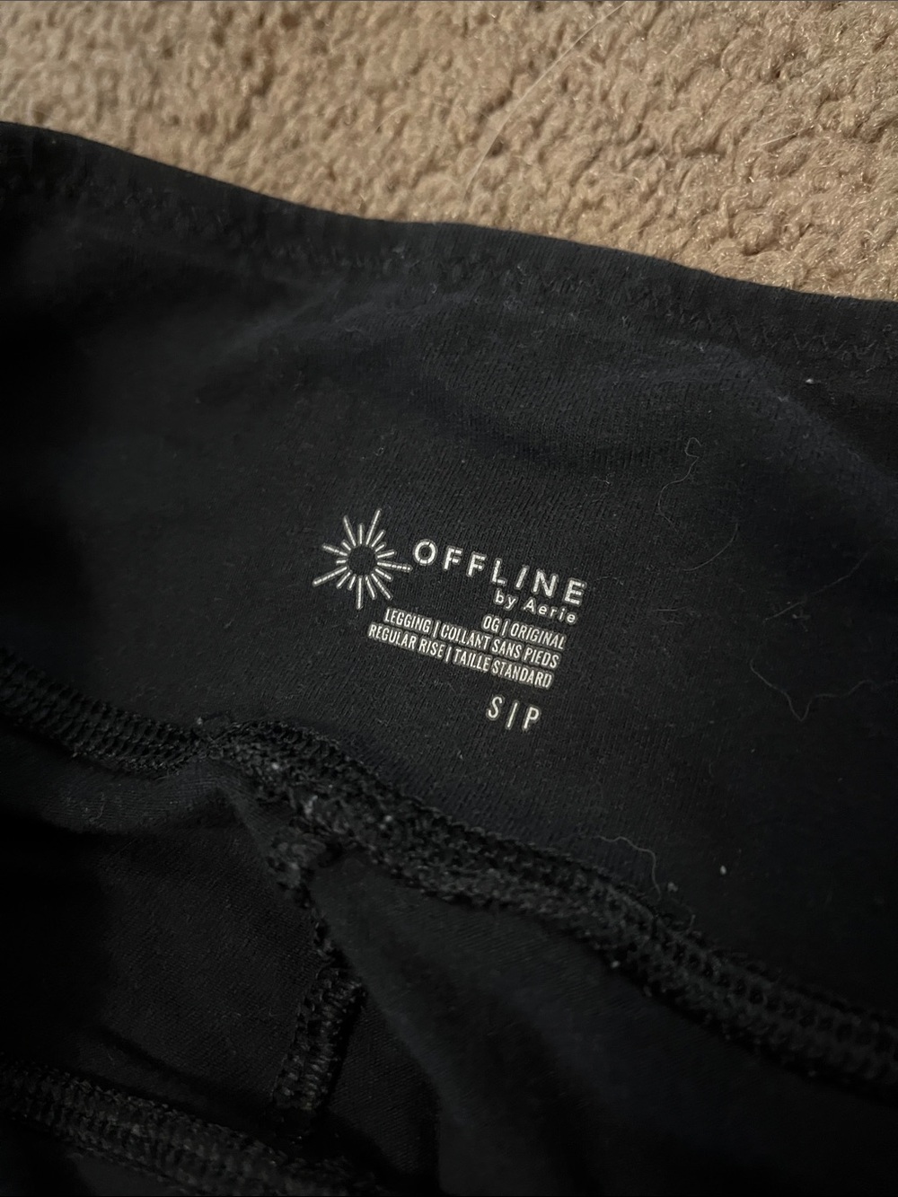 aerie Black High-Rise OFFLINE Leggings - Picture 2 of 3